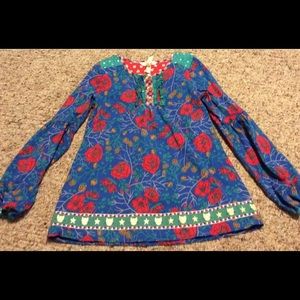 Matilda Jane size 4 Kitty print Christmas top
